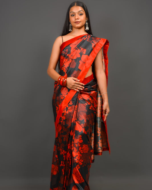 Surkh Pant Saree