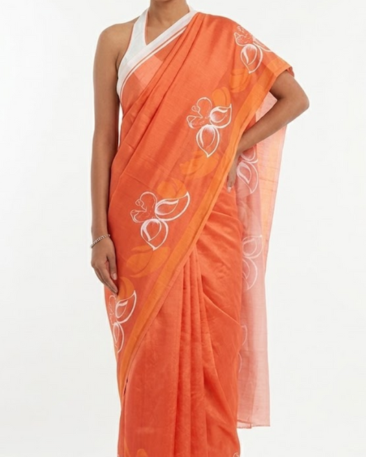 Premalap - Orange Soda Silk Saree