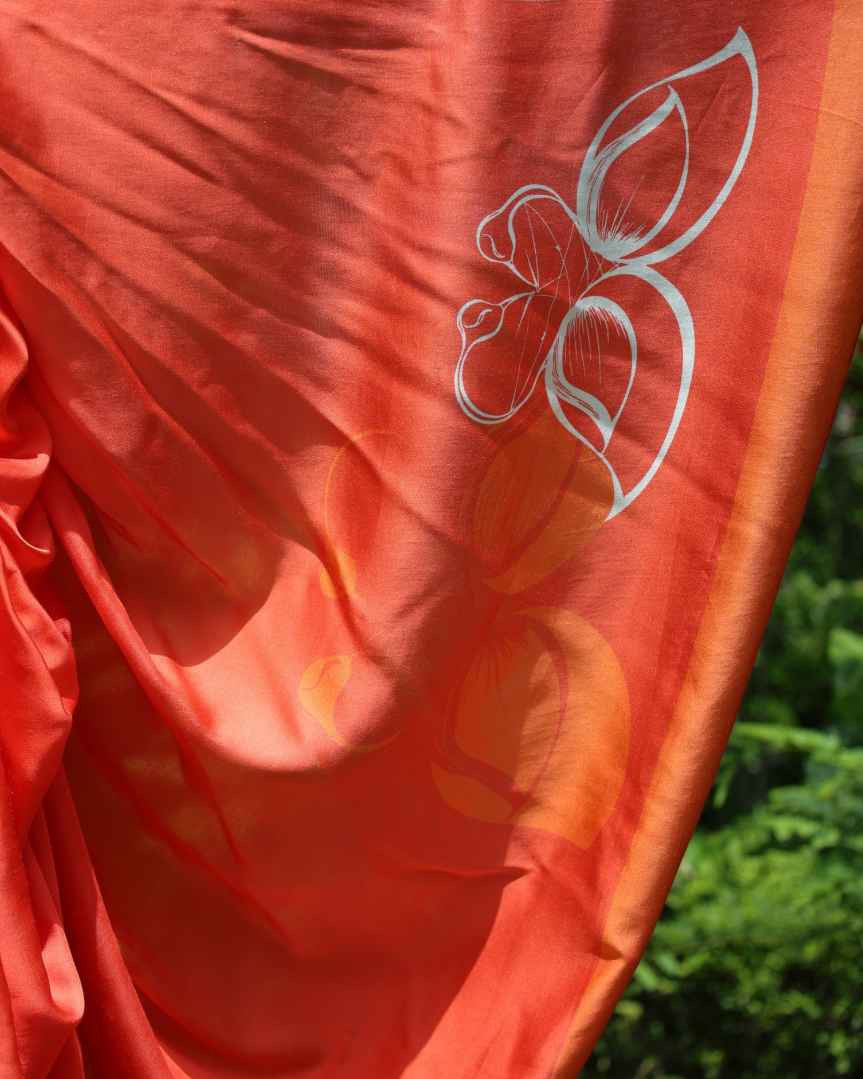 Premalap - Orange Soda Silk Saree